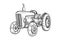 Illustration wheeled tractor