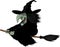 Illustration: Witch on broomstick