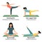 Illustration of women doing yoga