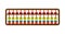 Illustration wooden abacus with beads. Soroban for learning mental arithmetic for kids