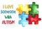 Illustration of World Autism Awareness Day. Design for banners and websites. Image of the autism symbol. Isolated on a