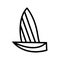 Illustration Yacht Icon For Personal And Commercial Use.