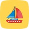 Illustration Yacht Icon For Personal And Commercial Use.