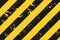 Illustration of yellow and black stripes. Symbol of hazardous and radioactive substances. Traditional background with