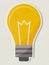 Illustration of a yellow lightbulb