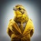 Illustration of yellowhammer in a suit as mascot
