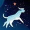 Illustration of a zodiac sign - Taurus. Horoscope. AI Generated