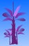 The illustrations and clipart. Banana trees on a blue background