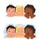 Illustrations little children of different nationalities