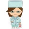 Illustrations medical personnel, doctor, nurse, health, medicine.