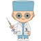 Illustrations medical personnel, doctor, nurse, health, medicine.