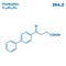 The illustrations molecular structure of fenbufen