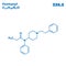 The illustrations molecular structure of fentanyl