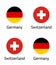 Illustrations of the Political Union of Switzerland and Germany.