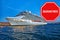 Illustrative concept of cruise ship industry affected by Coronavirus COVID-19 outbreak that spreads across the globe, creates