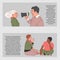 Illustrative concept. People with hearing impairments