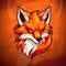 Illustrative Fire Fox Mascot Logo Design: Vector Badge for T-Shirt Printing & More