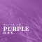 Illustrative image of march 26 and purple day text isolated on abstract purple background