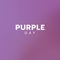 Illustrative image of purple day text isolated on purple background, copy space