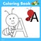 Illustrator of color book with ant animal