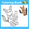 Illustrator of color book with jackal animal