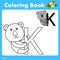 Illustrator of color book with koala animal