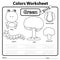 Illustrator of color worksheet green