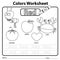 Illustrator of color worksheet red