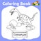 Illustrator of coloring book dinosaur Coelophysis