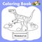 Illustrator of coloring book dinosaur noasaurus