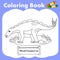 Illustrator of coloring book dinosaur Wuerhosaurus