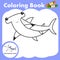 Illustrator of coloring book Hammerhead shark