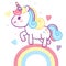 Illustrator of Cute Unicorn Vector rainbow collection with star cartoon