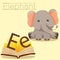 Illustrator of E for Elephant vocabulary