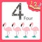 Illustrator of four number animal