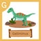 Illustrator of G for Dinosaur gallimimus