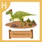 Illustrator of H for Dinosaur hadrosaurus