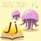 Illustrator of J for Jelly fish vocabulary