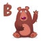 Illustrator of Letter `B is for bear`. B for bear.