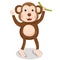 Illustrator of monkey cute vector