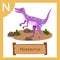 Illustrator of N for Dinosaur noasaurus