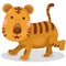 Illustrator of tiger cute vector