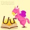 Illustrator of U for Unicorn vocabulary