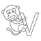 Illustrator of v vervet monkey