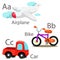 Illustrator for vehicles set 1 with Airplane bike and car