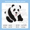 Illustrator of Worksheet body parts panda animal