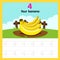 Illustrator of worksheet four banana