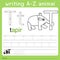 Illustrator of writing a-z animal t