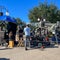 ilm equipment and camera crew at Walt Disney World Magic Kingdom in Orlando, Florida