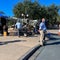 ilm equipment and camera crew at Walt Disney World Magic Kingdom in Orlando, Florida